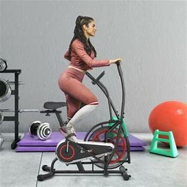Upright Air Bike Fan Exercise Bike With Display Unlimite Resistance