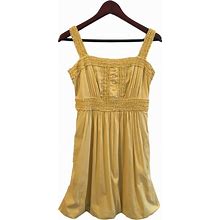 Bcbg Dresses | Bcbg Maxazria Yellow Puff Dress Size Small | Color: Yellow | Size: S