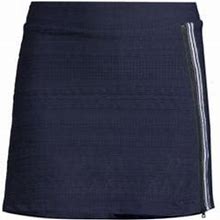 L'etoile Sport Women's Side-Zip Stripe Skort - Navy - Size Medium