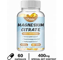 Magnesium Citrate 400Mg - Highest Potency, Improved Sleep, Digestive Support