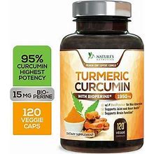 Nature's Nutrition Turmeric Curcumin With Bioperine Black Pepper