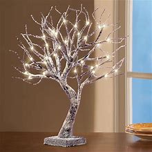 Collections Etc. Frosted LED Lighted Tabletop Tree Branches Decoration