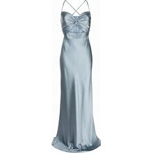 Michelle Mason - Twist-Detail Silk Maxi Dress - Women - Silk - 0 - Blue