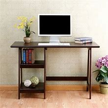 Larey Desk, Espresso By Ashley, Furniture > Home Office > Desks
