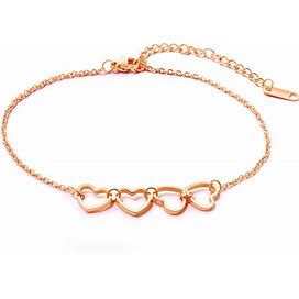 JINRUIYA Wholesale Stainless Teel 18K Gold Adjustable Anklet For Women,6 Pieces.Timepieces, Jewelry & Eyewear > Jewelry > Fashion Jewelry Anklets.Unisex.Rose Gold