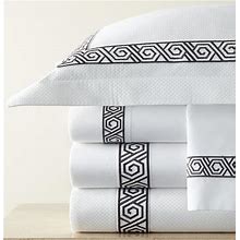 Santa Fe Embroidered Sateen Bedding By Legacy Home, Cal King Coverlet 110" X 108" / Ivory