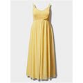 Torrid Maxi Chiffon Pleated Dots Dress Yellow 00 m L 10 E86356