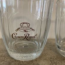 Pair Of Crown Royal Clear Glasses Italy Von Pok Whiskey Barware Bourbon