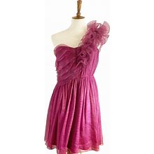 Bcbgeneration Dresses | Nwt! Bcbgeneration Ruffled Shoulder Dress Sz 10 | Color: Pink | Size: 10