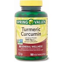 Spring Valley Turmeric Curcumin With Ginger Powder Dietary Supplement, 500 Mg, 180 Count