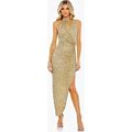 Mac Duggal Women's Gold 5760 - Halter Sheath Evening Dress Size 6