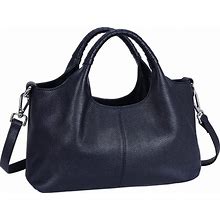 Iswee Womens Genuine Leather Handbags Tote Bag Shoulder Bag Top Handle Satchel Designer Ladies Purse Hobo Crossbody Bags