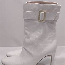 Journee Collection Boots Women - Women | Color: White | Size: 9.5