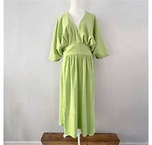 Alexia Admor Dresses | Alexia Admor August Short Sleeve Midi Dress Womens Size 12 Bright Green | Color: Green | Size: 12