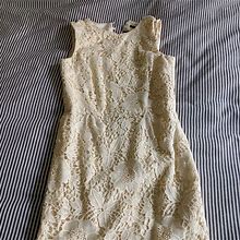 Zara Dresses | Zara Ivory Lace Embroidered Dress Open Back Xs | Color: Cream | Size: Xs