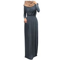 Dresses For Women Self Tie Dress Abaya Flowy Maxi Sleeve Kaftan Women's Long Dress Women's Dress