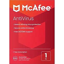 Mcafee Antivirus For 1 User, Windows, Product Key Card (MAB21EST1RAAM)