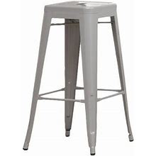 Furniture Of America Ridlon Metal 30-Inch Bar Stool In Gray (Set Of 2)
