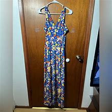 Market & Spruce Dresses | Market And Spruce Size M Petite Floral Maxi Dress | Color: Blue/Orange | Size: M
