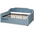 Baxton Studio Freda Daybed & Trundle, Blue, Queen