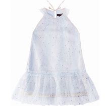 Toddler, Child Nina Shine Novelty Woven Dress - Open Blue