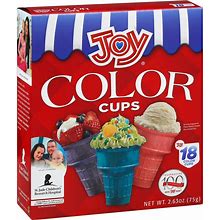 Bulk - Joy Ice Cream Color Cake Cones - 2.62 OZ 12 Pack