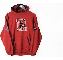 Vintage REEBOK Big Logo Hoodie Size S Men's Oversize Red Classic Retro 90S Rave Hipster Clothing Streetwear England Style Sport Wear Jumper