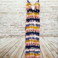 One Clothing Womens Sleeveless Tie Dye Empire Maxi Dress Size XS Multicolor NWT