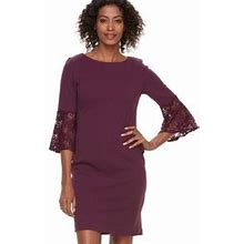 Sharagano Dresses | Sharagano Purple Bell Sleeve Lace Dress | Color: Purple | Size: 8