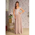 Long Formal A Line Mother Of The Bride Dress, Taupe / XL