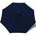 MASTERCANOPY Patio Umbrella 7.5 ft Replacement Canopy For 8 Ribs-Navy Blue