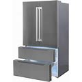 Smad 22.5 Cu French 4 Door Refrigerator Counter Depth Stainless Steel