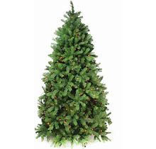 7.5-Ft. Pre-Lit Multicolored Artificial Noble Fir Christmas Tree One Size Green Unisex