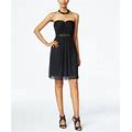 Adrianna Papell Women's Strapless Stretch Ruched Black Dress Size 4