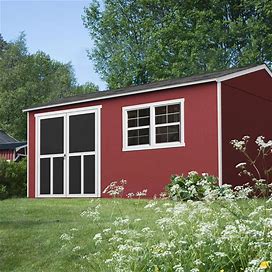 Handy Home Products Astoria 12X20 Do-It-Yourself Wooden Storage Shed Brown