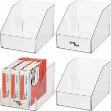 Mdesign Plastic Slanted Open Front Office/Classroom Storage Container Organizer For Pens, Tape, Sticky Notes, Pencils, Highlighter Tape, Lumiere