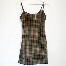 Unif Dresses | Nwt Unif Frances Plaid Mini Dress | Color: Green | Size: Xs
