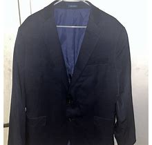 NEW Stafford Classic Fit 46 Regular Men's Navy Blue Sport Coat Travel Jacket