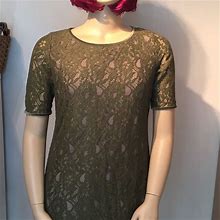 Edge By Jen Rade Dresses | Edge By Jen Rade Green Lace Dress Size 14 Zip Back | Color: Green | Size: 14