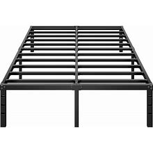 HLIPHA Metal Platform Bed Frame 14 Inch Tall Bed No Box Spring Needed,Queen Size Bed With Heavy Duty Strong Support Slats,Easy To Assemble,Black