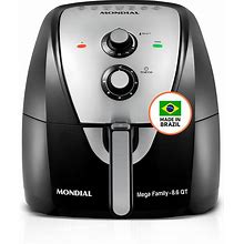 MONDIAL Air Fryer - 8.6 Quart Extra-Large Air Fryer, 2 Simple Dial Controls, 1800 Watts - Quick Heat Circulation Technology, Low Fat Cooking Less