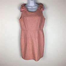 Monteau Dresses | Monteau Bow Shoulder Sheath Dress | Color: Pink/Tan | Size: L