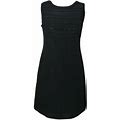 Banana Republic Black Lace Sequins Mesh Upper Dress Women's Size 4