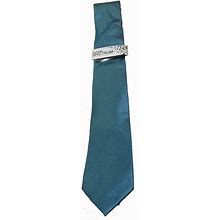 Alfani Blue Mens Tie NEW Aqua Solid Fashion Necktie Men Formal Casual