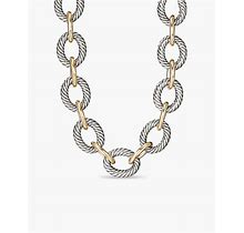 David Yurman Oval Link Chain Necklace In Sterling Silver With 18K Yellow Gold
