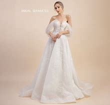 Off Shoulder Wedding Dress Lace, Off Shoulder Wedding Gown, A-Line Wedding Dress, Off Shoulder Bridal Dress, Lace Bridal Gown / Dress 17