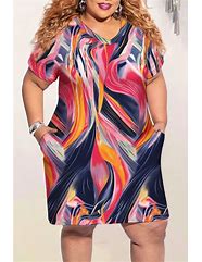 Image result for Plus Size Women's Short-Sleeve Crinkle Dress By Woman Within In Vivid Red Bloom Flower (Size 1X)