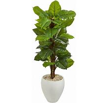 Nearly Natural 5-Ft. Large Leaf Philodendron Artificial Plant, Green