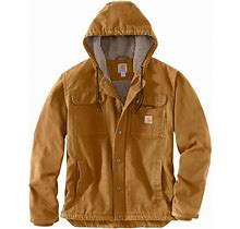Carhartt Men's Relaxed Fit Washed Duck Sherpa-Lined Utility Jacket, Carhartt Brown SKU - 567293
