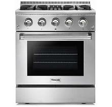 HRD3080U Thor Kitchen 30" Professional Dual Fuel Range With 4 Sealed Burners - Stainless Steel